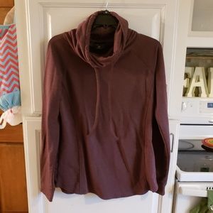 Purplish/brown Cowl hood sweatshirt.  Very comfy